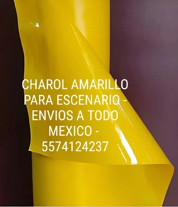 Charol amarillo, calibre 8 - Super Premium - Rollo de 1.40 metros de ancho x 50 metros de largo - Entrega Inmediata - 5574124237 - Envíos a todo Mexico, los 365 días del año.