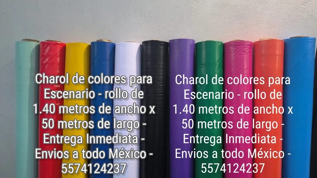 Charol para escenario - Entrega Inmediata - Rollo de 1.40 metros de ancho x 50 metros de largo, calibre 8. Envíos a todo Mexico - 5574124237